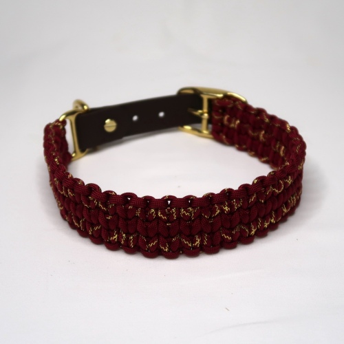 Halsband | Geknüpft | Paracord | Biothane | Classic | Weinrot